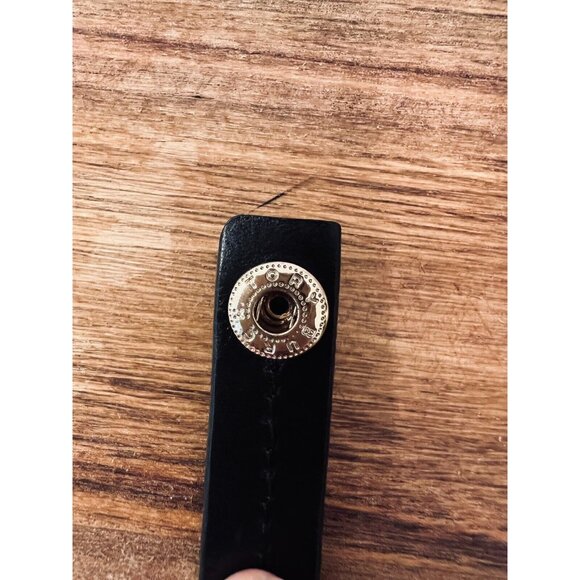 EUC Tory Burch Leather Rhinestone OUI Double Wrap Bracelet - Picture 6 of 6